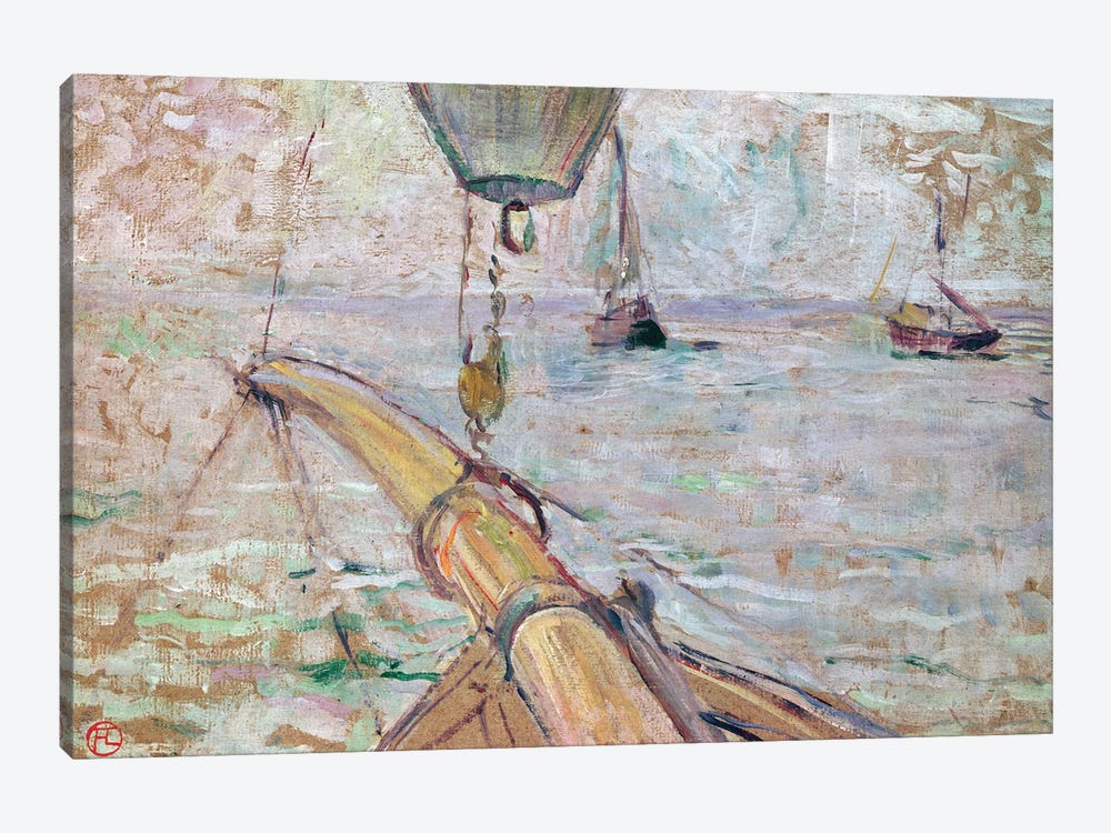 View Of Arcachon From The Front Of The Yacht Cocorico, 1889 by Henri de Toulouse-Lautrec 1-piece Canvas Print