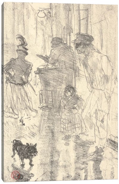 Visage Canvas Art Print - Henri de Toulouse Lautrec