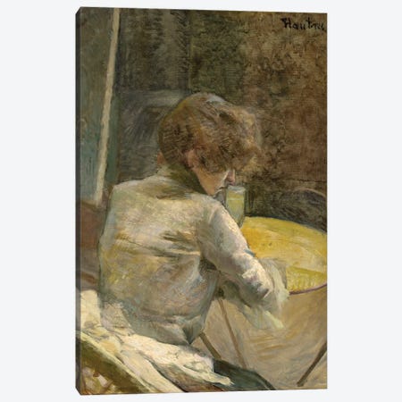 Waiting, C.1887 Canvas Print #BMN12614} by Henri de Toulouse-Lautrec Canvas Wall Art