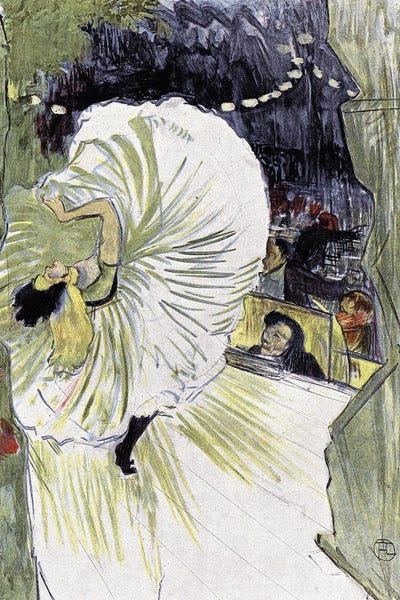 Henri de Toulouse-Lautrec: Wheel, Dancer On Stage, Illustration For "Le Plaisir A Paris, 1893 by Henri de Toulouse-Lautrec