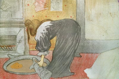 Woman At The Tub From 'Elles', 1896 by Henri de Toulouse-Lautrec framed wall art