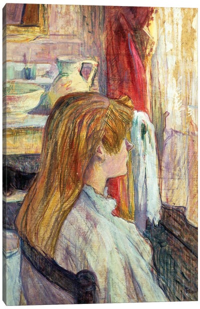 Woman At The Window, 1893 Canvas Art Print - Henri de Toulouse Lautrec