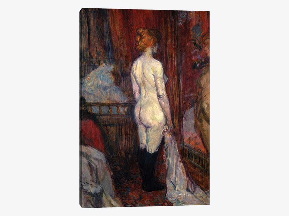 Woman Before A Mirror, 1897 by Henri de Toulouse-Lautrec 1-piece Canvas Wall Art