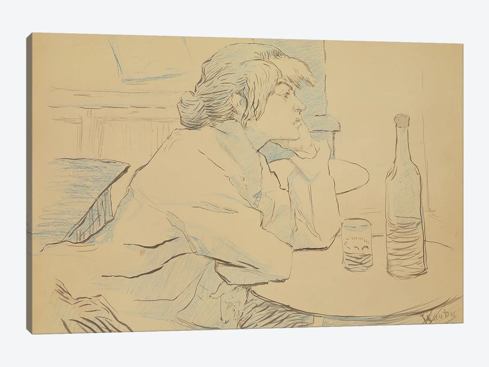 Woman Drinker, Or The Hangover, 1889 by Henri de Toulouse-Lautrec 1-piece Canvas Artwork