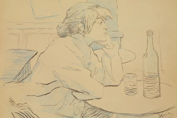 Henri de Toulouse-Lautrec: Woman Drinker, Or The Hangover, 1889 by Henri de Toulouse-Lautrec