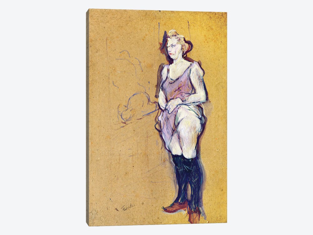 Woman Holding Her Dress Or Woman In A Brothel, 1894 by Henri de Toulouse-Lautrec 1-piece Art Print