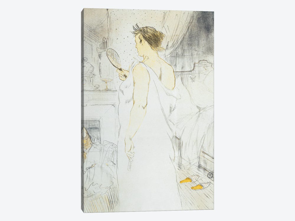 Woman Ice - Ice Hand; Femme A Glace - La Glace A Main, Plate Vi From Elles, 1896 by Henri de Toulouse-Lautrec 1-piece Canvas Wall Art