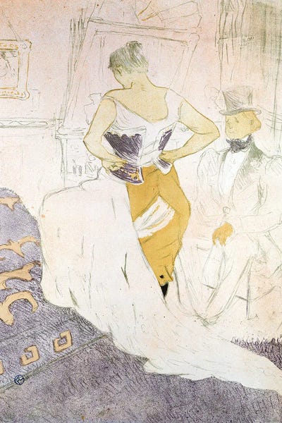 Henri de Toulouse-Lautrec: Woman In A Corset From 'Elles', 1896 by Henri de Toulouse-Lautrec
