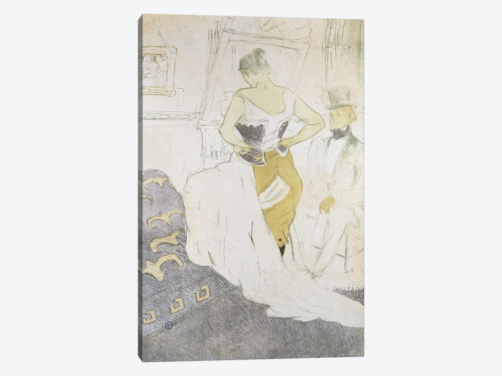 Woman In A Corset, From Elles; Femme En Corset, From Elles, 1896 by Henri de Toulouse-Lautrec 1-piece Canvas Artwork