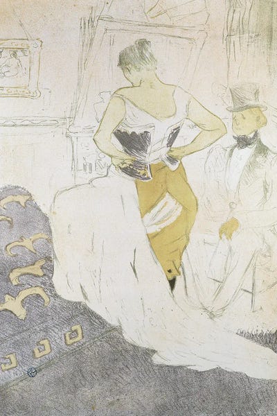 Henri de Toulouse-Lautrec: Woman In A Corset, From Elles; Femme En Corset, From Elles, 1896 by Henri de Toulouse-Lautrec