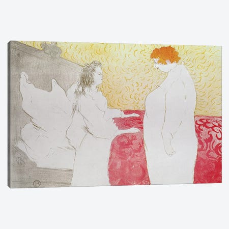 Woman In Bed, Profile - Waking Up, 1896 Canvas Print #BMN12635} by Henri de Toulouse-Lautrec Canvas Wall Art