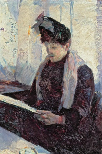 Woman In Cafe by Henri de Toulouse-Lautrec canvas print