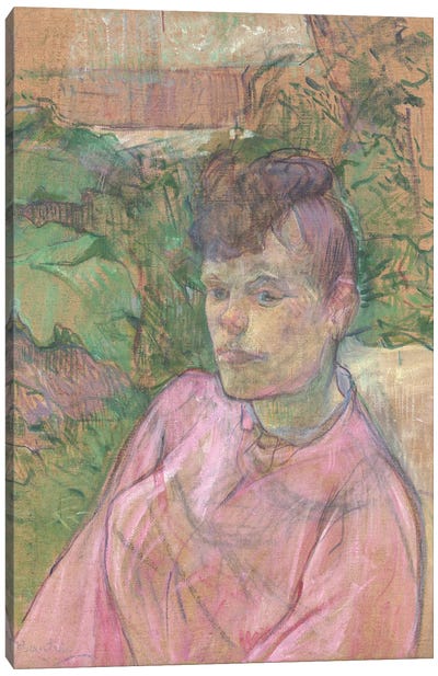 Woman In The Garden Of Monsieur Forest, 1889-91 Canvas Art Print - Henri de Toulouse Lautrec