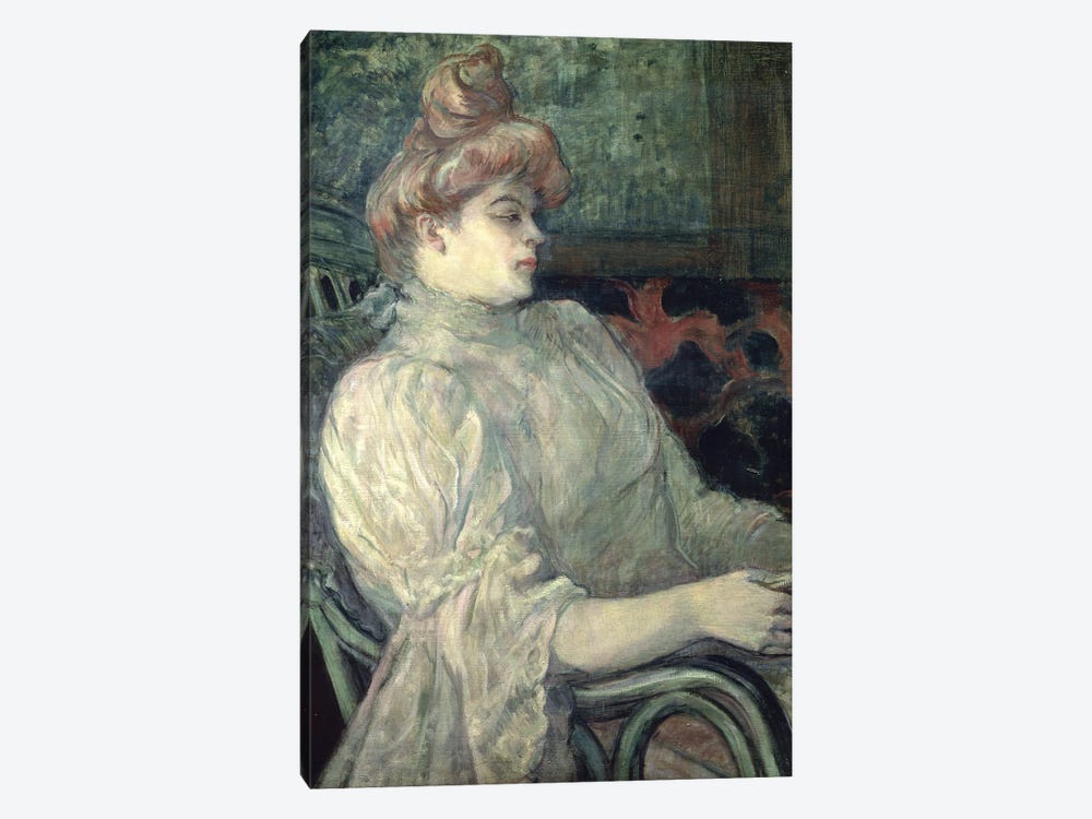 Woman Reading by Henri de Toulouse-Lautrec 1-piece Canvas Art Print