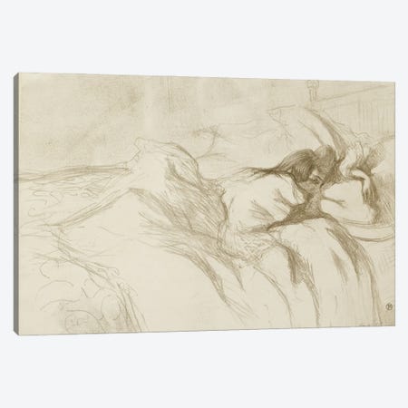 Woman Reclining - Waking Up, 1896 Canvas Print #BMN12644} by Henri de Toulouse-Lautrec Art Print
