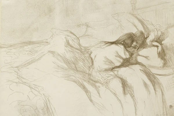 Henri de Toulouse-Lautrec: Woman Reclining - Waking Up, 1896 by Henri de Toulouse-Lautrec