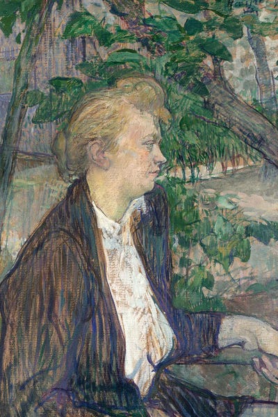Henri de Toulouse-Lautrec: Woman Seated In A Garden, 1891 by Henri de Toulouse-Lautrec