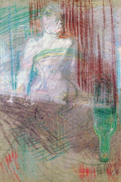 Henri de Toulouse-Lautrec: Woman Standing Behind A Table, From 'Elles', 1889 by Henri de Toulouse-Lautrec