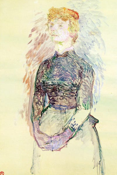 Henri de Toulouse-Lautrec: Woman Standing, Study For 'A Batignolles De Bruant', 1888 by Henri de Toulouse-Lautrec