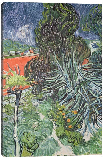 The Garden of Doctor Gachet at Auvers-sur-Oise, 1890  Canvas Art Print - Post-Impressionism Art