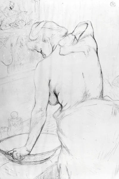 Henri de Toulouse-Lautrec: Woman Washing Herself At A Basin, 1896 by Henri de Toulouse-Lautrec