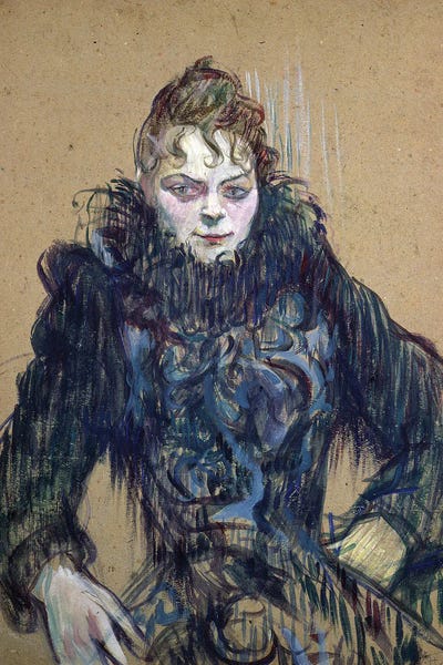 Henri de Toulouse-Lautrec: Woman With A Black Boa, 1892 by Henri de Toulouse-Lautrec
