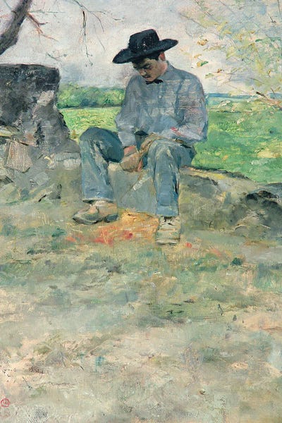 Henri de Toulouse-Lautrec: Young Routy At Celeyran, 1882 by Henri de Toulouse-Lautrec