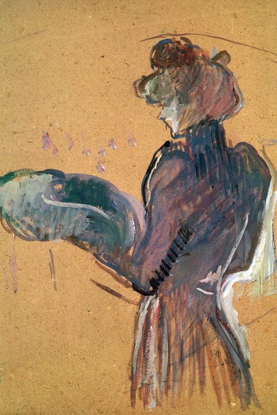 Henri de Toulouse-Lautrec: Young Woman Holding A Hat by Henri de Toulouse-Lautrec