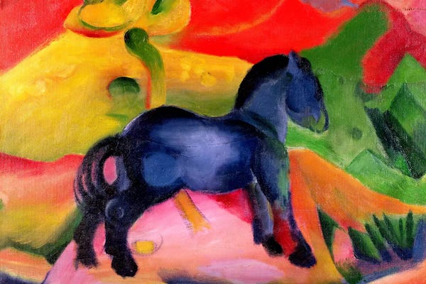 Franz Marc: Little Blue Horse, 1912  by Franz Marc
