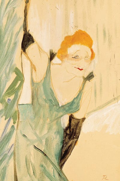 Yvette Guilbert Taking A Curtain Call, 1894 by Henri de Toulouse-Lautrec framed canvas print