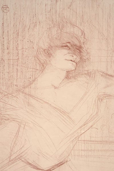 Yvette Guilbert, La Glu, 1898 by Henri de Toulouse-Lautrec canvas print