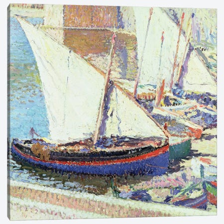 Fishing Boats Canvas Print #BMN12669} by Henri Martin Canvas Art