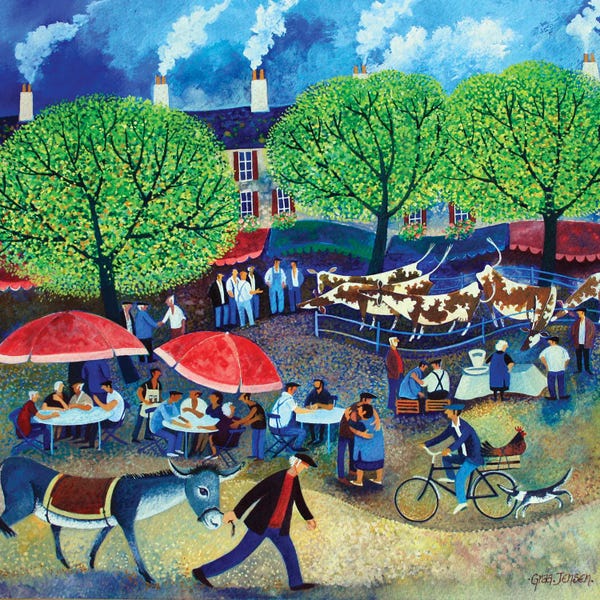 Donkeys: Another Market Day, 2008 by Lisa Graa Jensen