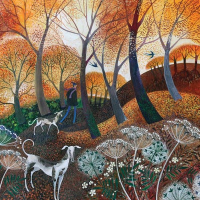 Autumn On The Common,2017, by Lisa Graa Jensen metal wall art