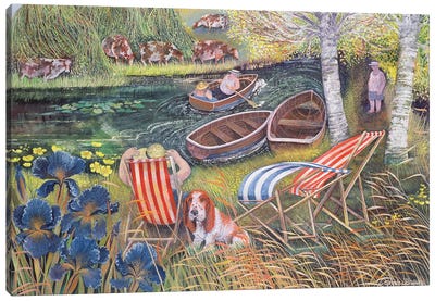 Breezy River, 1995 Canvas Art Print - Lisa Graa Jensen