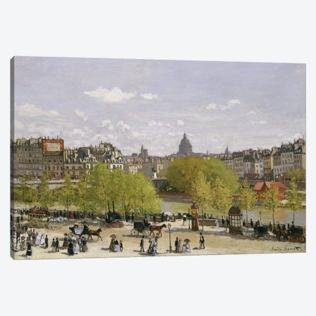 Quai du Louvre, Paris, 1866-67  Canvas Print #BMN1268} by Claude Monet Canvas Wall Art