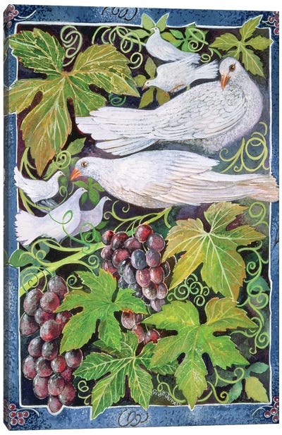 Doves, 1996 Canvas Art Print - Dove & Pigeon Art