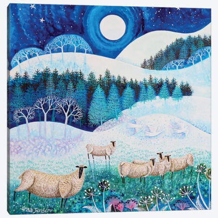 Frosty Sheep,2020, Canvas Print #BMN12743} by Lisa Graa Jensen Canvas Art Print