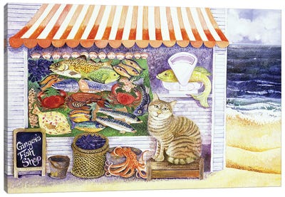Ginger'S Fish Shop, 2000 Canvas Art Print - Lisa Graa Jensen