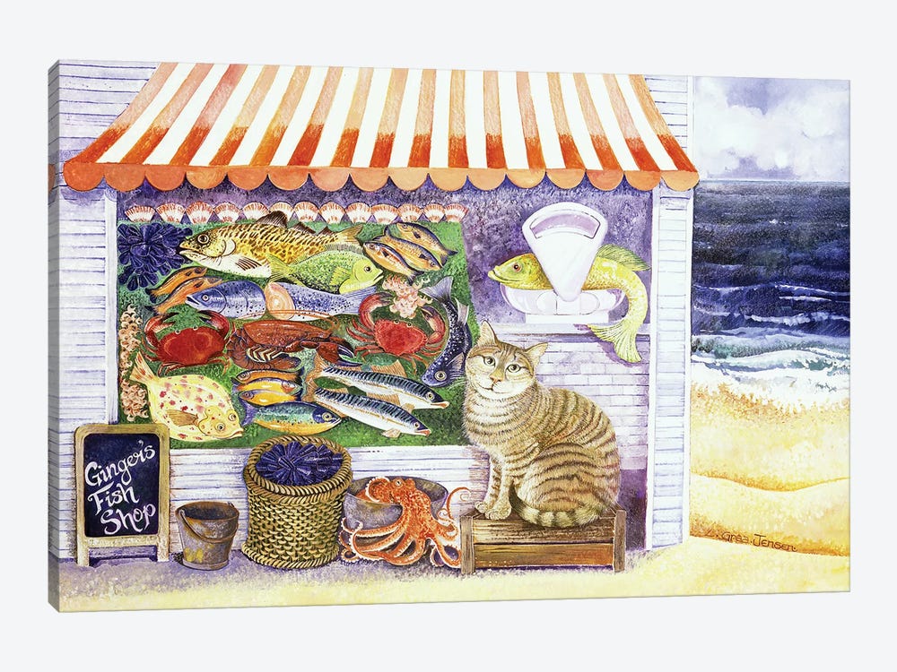 Ginger'S Fish Shop, 2000 by Lisa Graa Jensen 1-piece Canvas Wall Art
