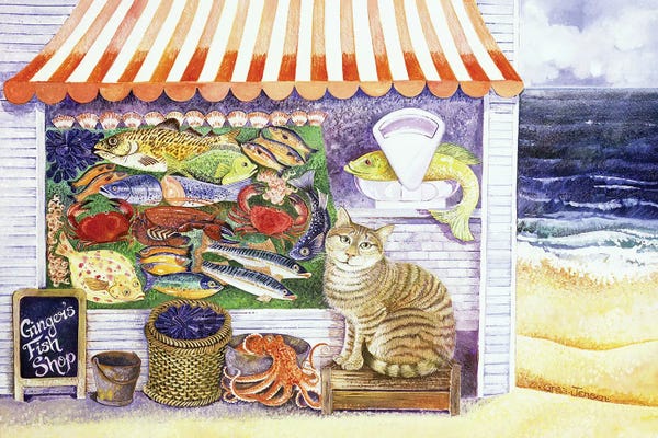 Tabbies: Ginger'S Fish Shop, 2000 by Lisa Graa Jensen