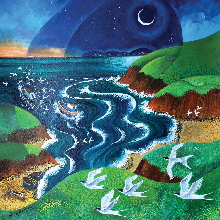 Hungry Gulls, 2017, by Lisa Graa Jensen wall art