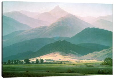 Landscape in the Riesengebirge, 1810-11  Canvas Art Print - Mountain Art - Stunning Mountain Wall Art & Artwork