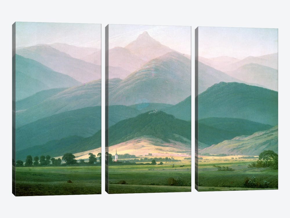 Landscape in the Riesengebirge, 1810-11  by Caspar David Friedrich 3-piece Canvas Artwork