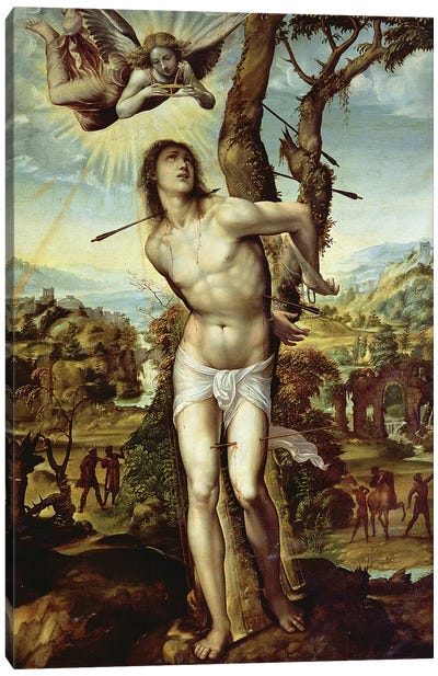 St. Sebastian  Canvas Art Print - Christian Art