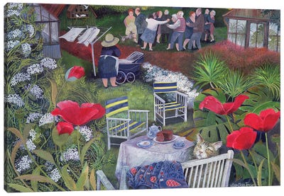 Neighbourhood Watch Party, 1995 Canvas Art Print - Lisa Graa Jensen