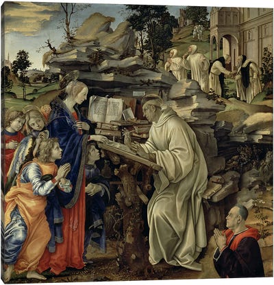 The Vision of St. Bernard, c.1485-87  Canvas Art Print