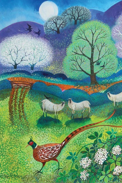 Percy Pheasant, 2020, by Lisa Graa Jensen framed canvas print