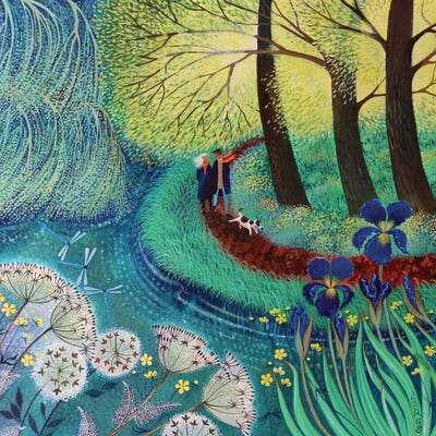 River Wey Walk, 2017, by Lisa Graa Jensen metal wall art