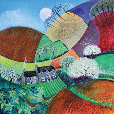 Springtime Round The Corner, 2020, by Lisa Graa Jensen metal wall art